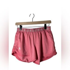 Under Armour HeatGear Pink Running Shorts Size S